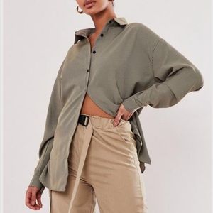 Micro Dogtooth Print Shirt